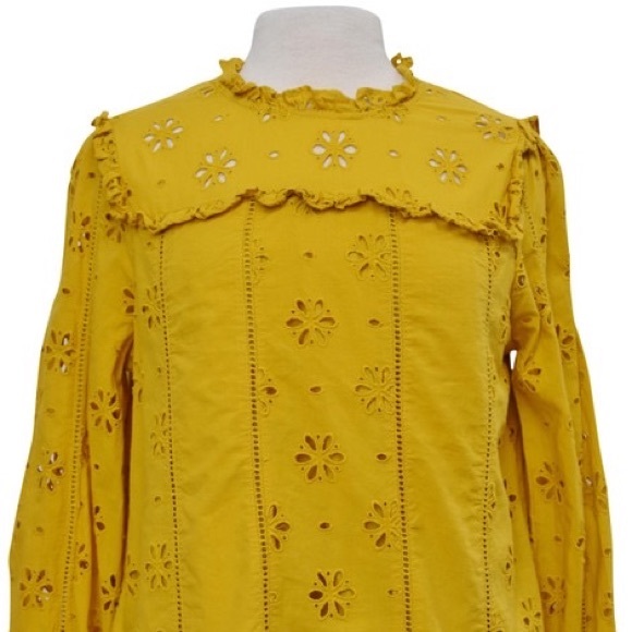 J. Crew Eyelet Ruffle Blouse - Picture 3 of 6